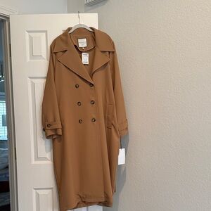 Bagatelle Tan Double-Breasted Trench Coat